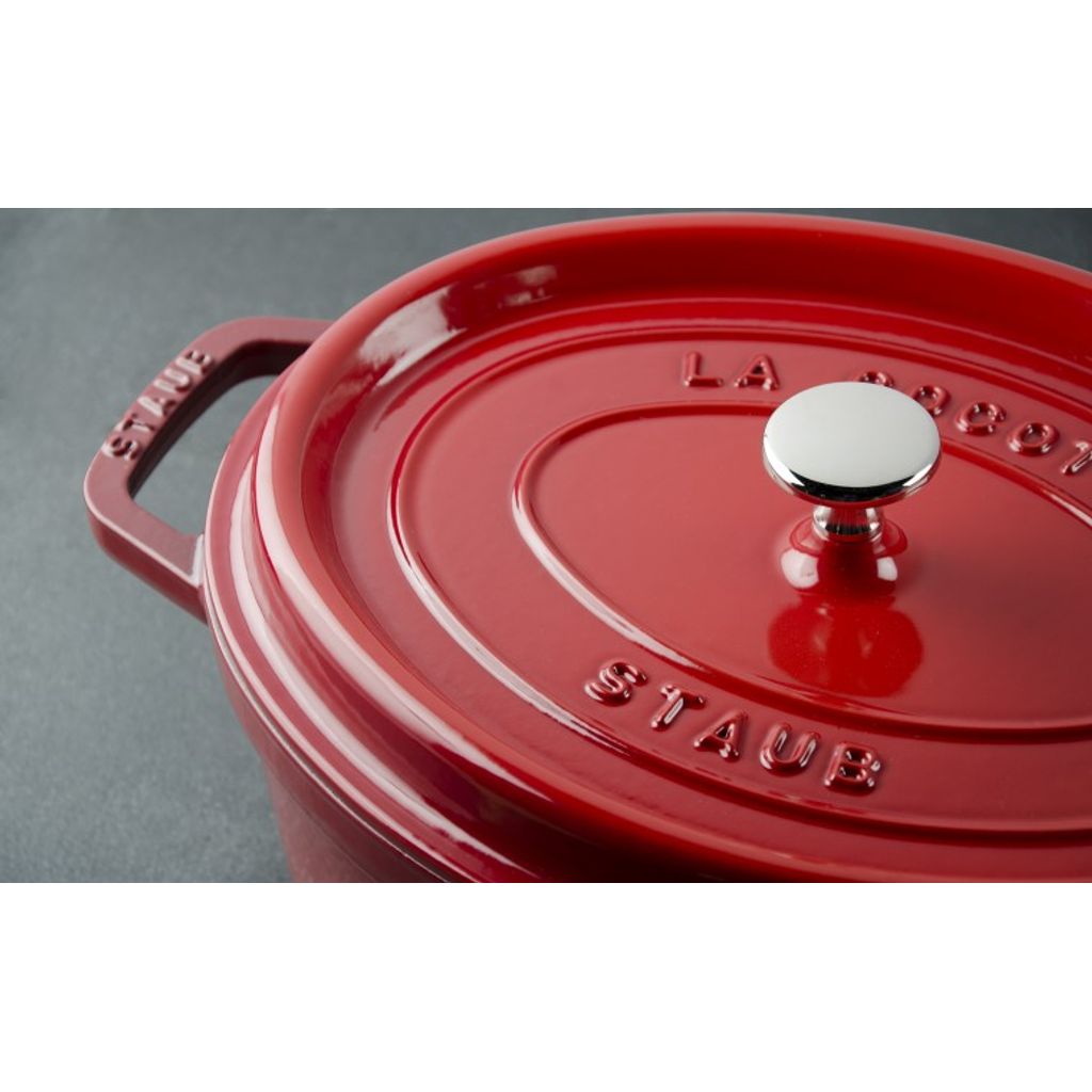 Cocotte en fonte ronde 24 cm cerise - Visuel 2